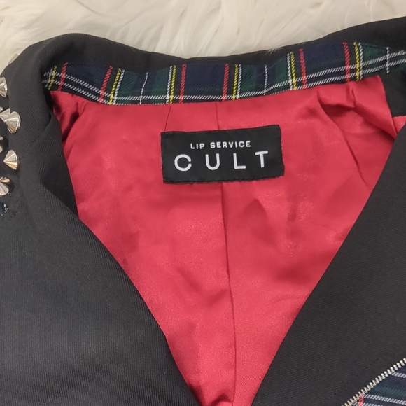 Lip Service Green Plaid Stud Jacket - Picture 9 of 11